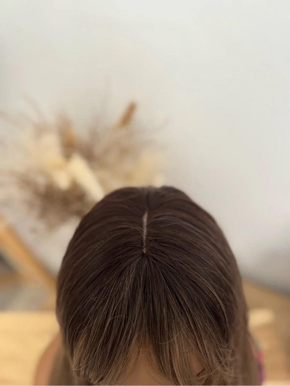 Long Layered Brown Ash Blonde Balayage Side Bangs - Natural Look